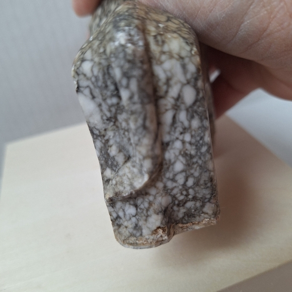 USSR Polished Marble Stone Buffalo Sculpture Modernist Russia 4x6" - Picture 5 of 6